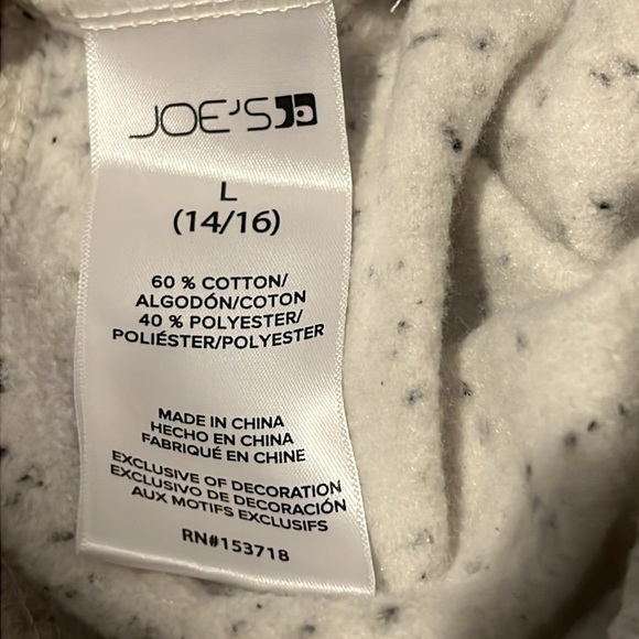 Joe’s Jeans Boys Oatmeal Heather Side Zip Jogger Size Large 14/16 - Picture 10 of 10